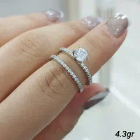 انگشتر برلیان کاری نقره ،هدیه روز زن|جواهرات|همدان, |دیوار