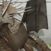 مجسمه دستساز اژدها/کافه/رستوران/بوم گردی|مجسمه، تندیس، ماکت|بجنورد, |دیوار