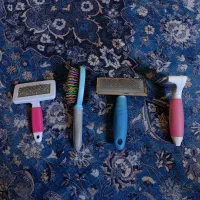 شانه+پرز گیر+گره باز کن+برس حیوانات