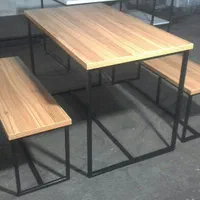 میز ناهارخوری 4 نفره با نیمکت . ساده و شیک