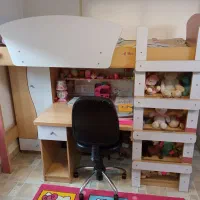 سرویس خواب کمجا و میز تحریر و کمد دو طبقه نوجوان