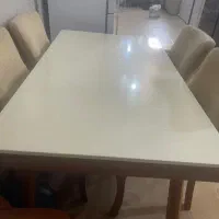 مبلمان۹نفره استیل+میز ناهارخوری۶نفره و ساعت دکوری|مبلمان خانگی و میز عسلی|آبادان, |دیوار