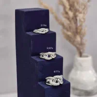 انگشتر نقره قلب پاپیون صورتی پینک فلوید نقره سازی۷