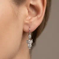 گوشواره آویز کوتاه سیلور