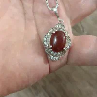 گردنبند عقیق با زنجیر عالی نقره دستبند شیک نقره|جواهرات|اصفهان, طامه|دیوار
