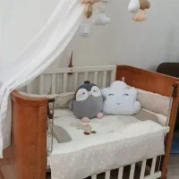 تخت کودک تمام چوب برند قابل استفاده تا سن سه سال|تخت و صندلی بچه|تهران, نیروی هوایی (پیروزی)|دیوار