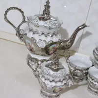 سرویس چایخوری نقره ای چینی|صنایع دستی و سایر لوازم تزئینی|اردبیل, |دیوار