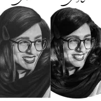 سیاهقلم،روز مادر،نقاشی چهره|تابلو، نقاشی، عکس|یزد, |دیوار