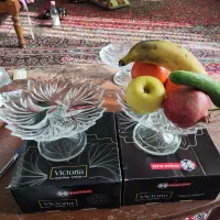 هدیه روز زن و مادر بلور پایه دار دوطبقه زیبا|ظروف سرو و پذیرایی|اصفهان, گلزار|دیوار