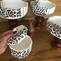 سرویس کامل پذیرایی سرامیک دستساز|ظروف سرو و پذیرایی|گرگان, |دیوار