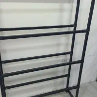 قفسه 4 طبقه قوطی فلزی مشکی|کتابخانه، شلف، قفسه‌های دیواری|اسلام‌شهر, شهرک واوان|دیوار