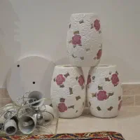 لوستر سه لامپه سرامیکی در حد نو