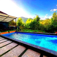 اجاره کلبه استخر روباز با جکوزی ویو جنگل ماسال vip