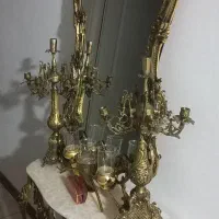 اینه شمعدان برنز اصل