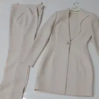 کت و شلوار کرم مناسب ۳۴،۳۶،۳۸