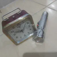 ساعت عتیقه کوکی باچراغ قوه