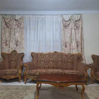 مبل استیل سلطنتی همراه نهار خوری|مبلمان خانگی و میز عسلی|تهران, کامرانیه|دیوار