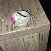 یاقوت برمه نقره مهردار رکاب جوندار قلمه زنی|جواهرات|کوهسار (البرز), |دیوار