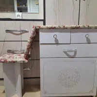 میزچرخ خیاطی و اتو چوبی