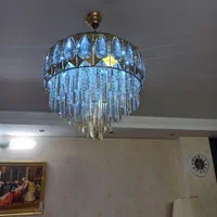 لوستر کنترلی ال ای دی آویز دار کریستالی