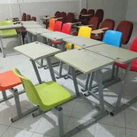 میز و صندلی دانش آموزی رنگارنگ دست دوم - تکی و کلی