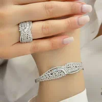 ست دستبند و انگشتر نقره امرالدکات فلاور emeralنقره|بدلیجات|تبریز, |دیوار