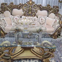 مبل۱۱نفره تمام چوب انتیک