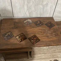 مبل ۷ نفره به همراه میز و سه عدد بخاری گازی|مبلمان خانگی و میز عسلی|لنجان, |دیوار