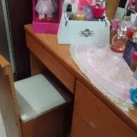 تختخواب دونفره با میز توالت  با تشک خوشخواب