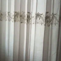 پرده حریر دوخته شده پلیسه سه متر کاملا سالم