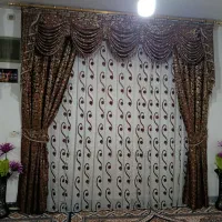 پـرده با چوب پرده