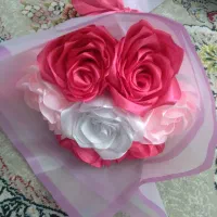 دسته گل روبانی