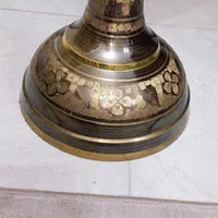 گلدان برنجی قلم طرح گل|صنایع دستی و سایر لوازم تزئینی|تهران, خاک سفید|دیوار