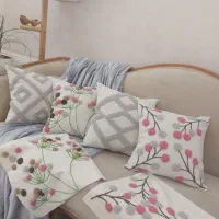 کاور کوسن پانچدوزی وگلدوزی|رختخواب، بالش، پتو|سیرجان, |دیوار