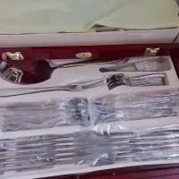 ست قاشق چنگال همراه کنسول و پایه|ظروف سرو و پذیرایی|شیراز, زرهی|دیوار