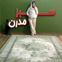 فرش های مدرن با رنگبندی سبز وینتیج ۱۲و۹و۶متری