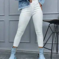 شلوار لی سفید