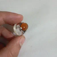 انگشتر نقره با سنگ عقیق