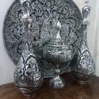 تنگ مسی جام شکلات یا آجیل خوری قلمزنی عتیقه|کلکسیون اشیاء عتیقه|تهران, نیروی هوایی (پیروزی)|دیوار