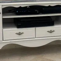 میز تلویزیون سفید طرح ترک