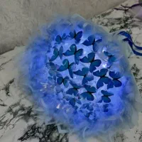 دسته گل پروانه ای ترند سوپرایز چراغدار|گل مصنوعی|تبریز, |دیوار