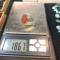 انگشتر عقیق حکاکی دستی