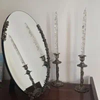 فروش آینه و دو شمعدان نو