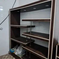 ست قفسه و میز چوبی