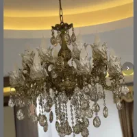 لوستر برنجی درحد نو|لوستر و چراغ آویز|رشت, ساغری سازان|دیوار