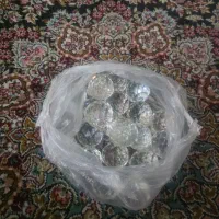 ۲۳ عدد آویز لوستر گرد کروی قطر ۴ کریستال