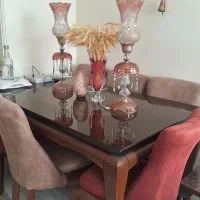 میز نهار خوری شش نفره چوبی