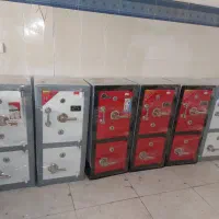 گاوصندوق پایه بلند مشکی طوسی قرمز دو درب|ابزارآلات|ارومیه, |دیوار