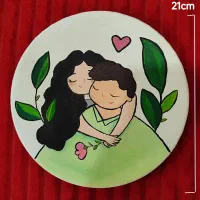 ست پنج تایی بشقاب سفالی دیوار کوب|صنایع دستی و سایر لوازم تزئینی|یاسوج, |دیوار