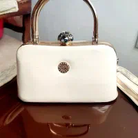 کیف مجلسی سفید صدفی